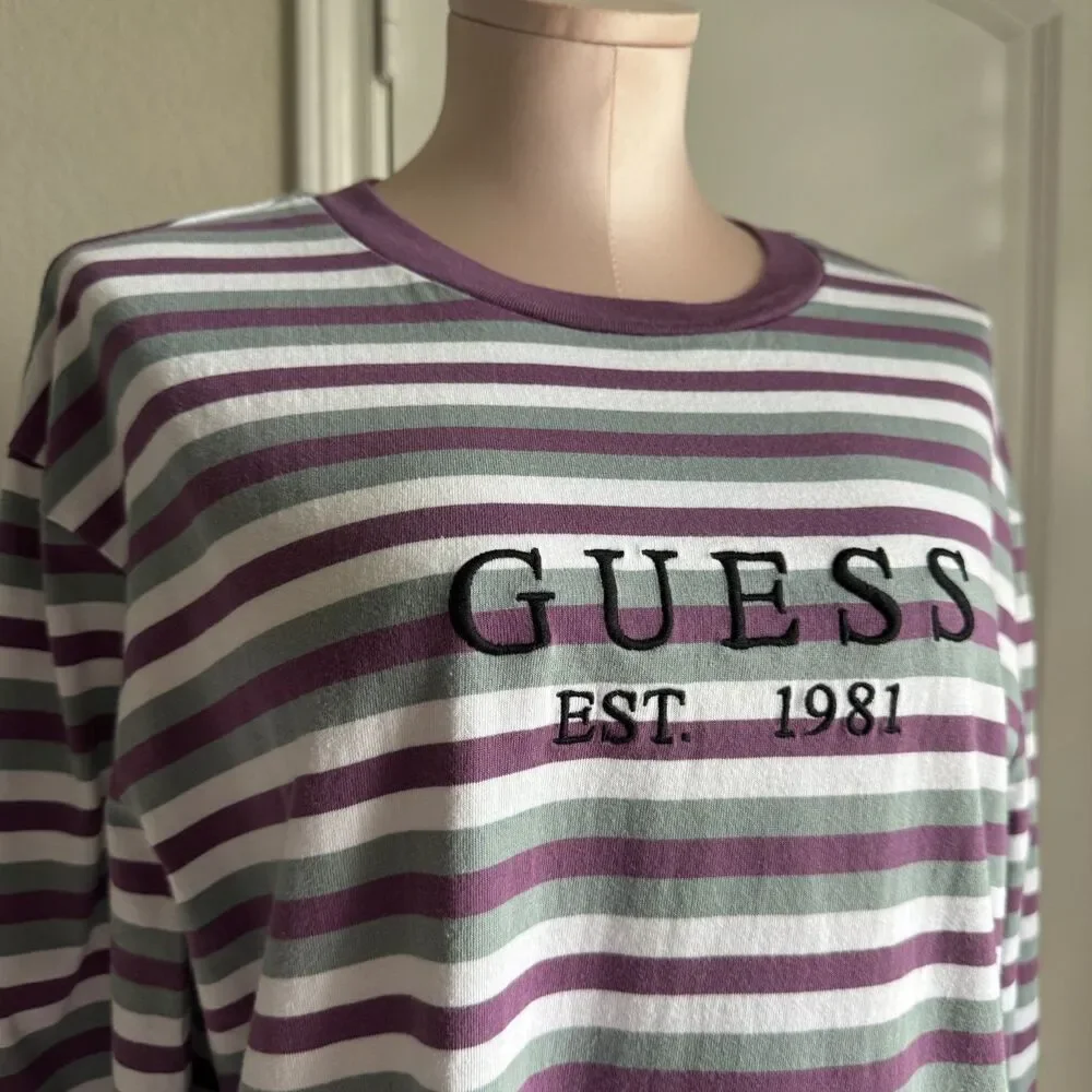 Vintage Guess Stripped Men's Pullover -M
